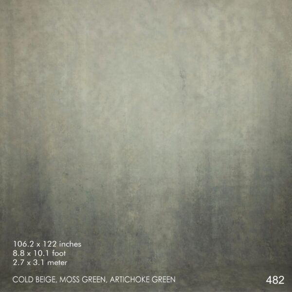 Backdrop 482 - Cold beige, Moss green, Artichoke green