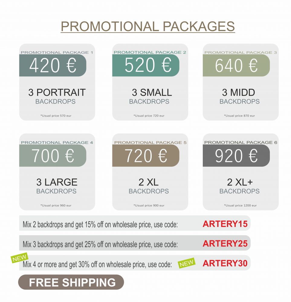 Artery Backdrops - Promotional packages